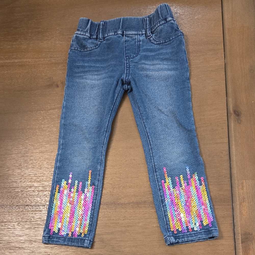 Flapdooles Kids 3T Denim Jeans with Sequin Detail